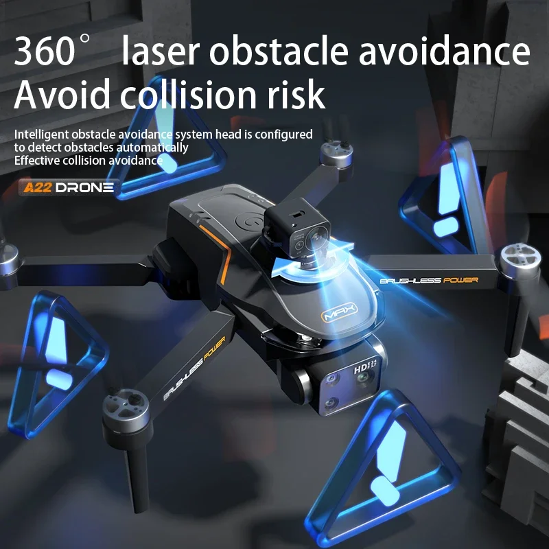 Xiaomi Mijia A22 RC Drone 8K Профессиональная антенна с двойной камерой 360° °   Квадрокоптер RC Предотвращение препятствий Оптический поток Антенна 4K Дрон