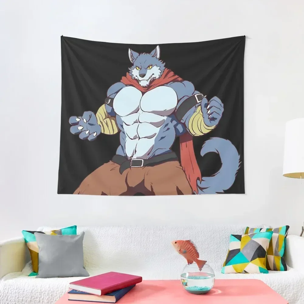 

sexy furry bara wolf, masculine bara, bara Tapestry Room Decoration Korean Style Home Supplies Cute Room Things Tapestry