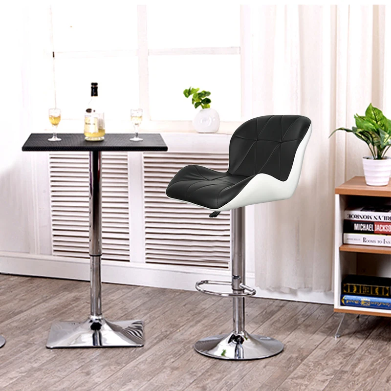 2PCS Bar Chair Lift Bar Chair Fashion Creative Stool Rotating Home Modern Backrest High Foot Bar Stool