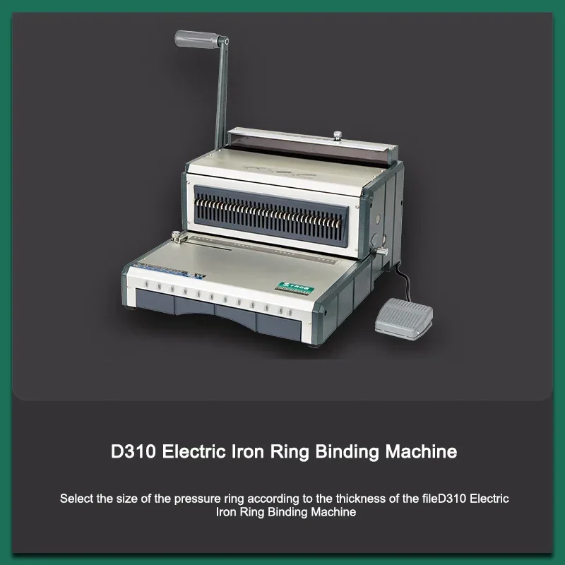 Square hole DY310 round hole iron ring electric binding machine double wire desk calendar punching contract bid