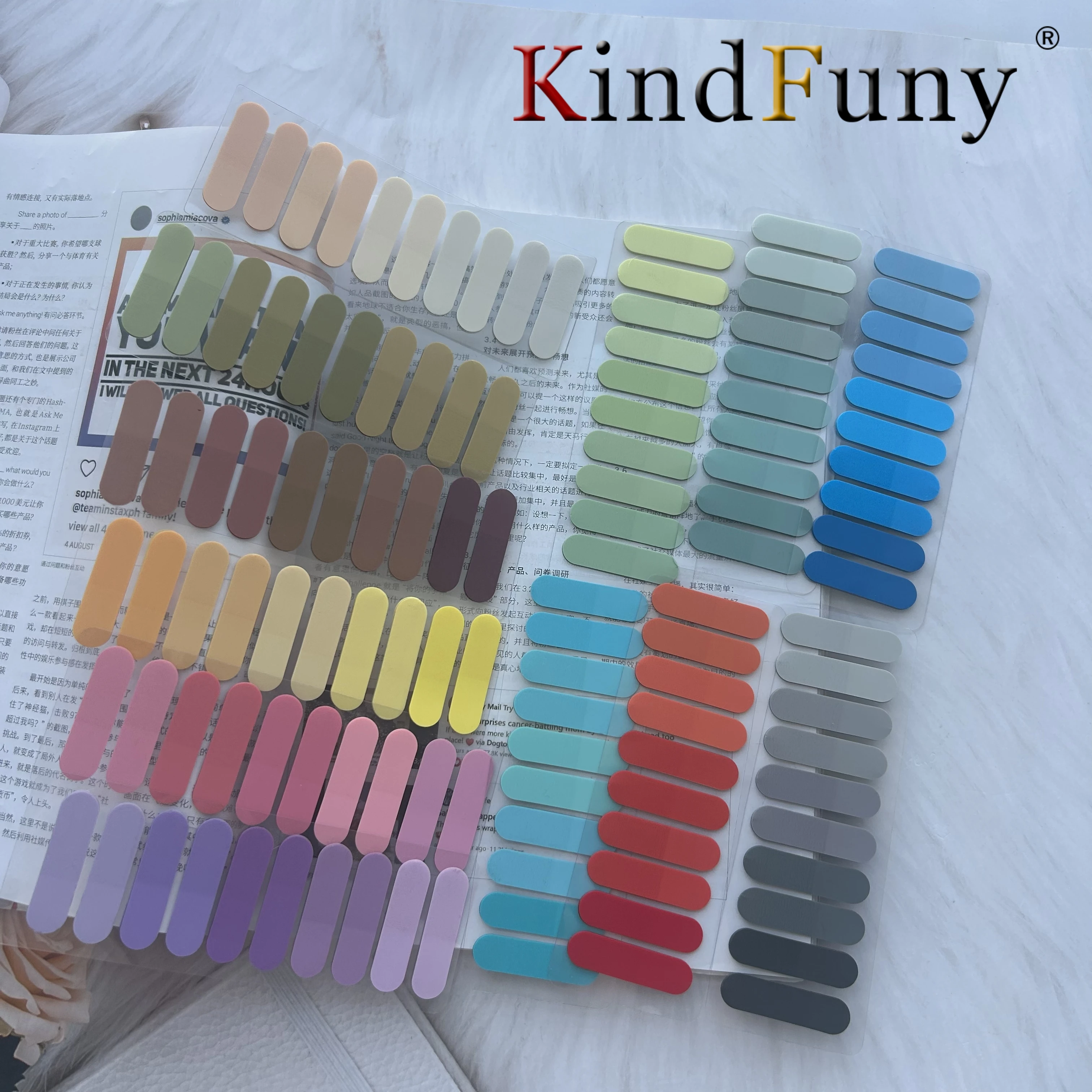 

200 Sheets Transparent Sticky Notes Self-Adhesive Annotation Books Notepad BookmarksTabs Memo Posted It Pad Index Stationery