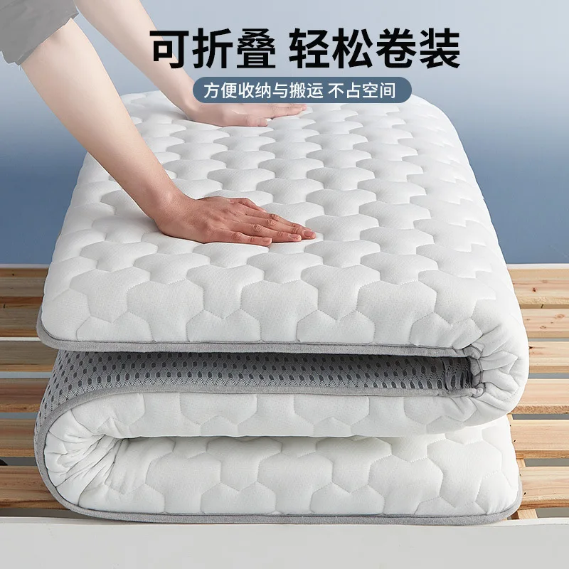 Image 6: Coussin de matelas en Latex de soja écologique, coussin de couchage antibactérien, lit simple/Double, Futon pour dortoir