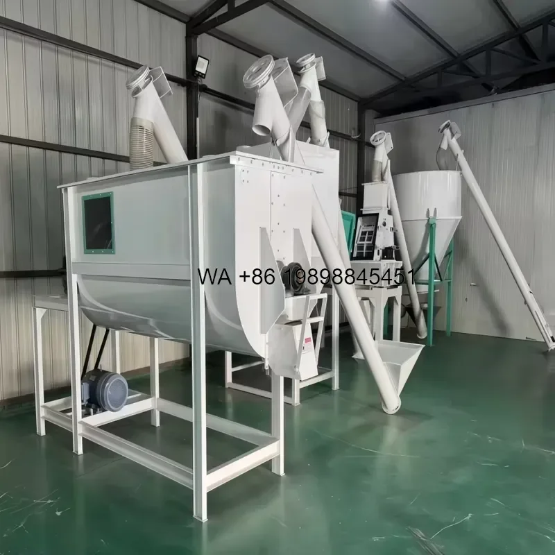 Wmwmnu for Small Farm Use High Uniformity Rural Poultry Livestock Feed Double Ribbon Mixer