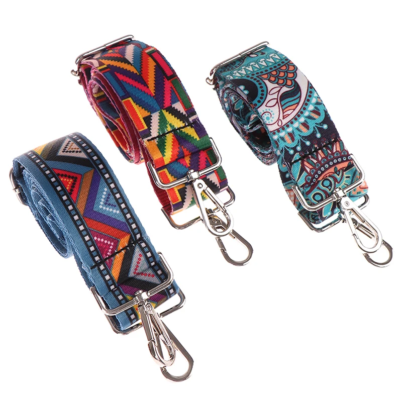 Correa de nailon para bolso de mujer, correas de colores para bandolera, accesorios ajustables bordados, 1 unidad