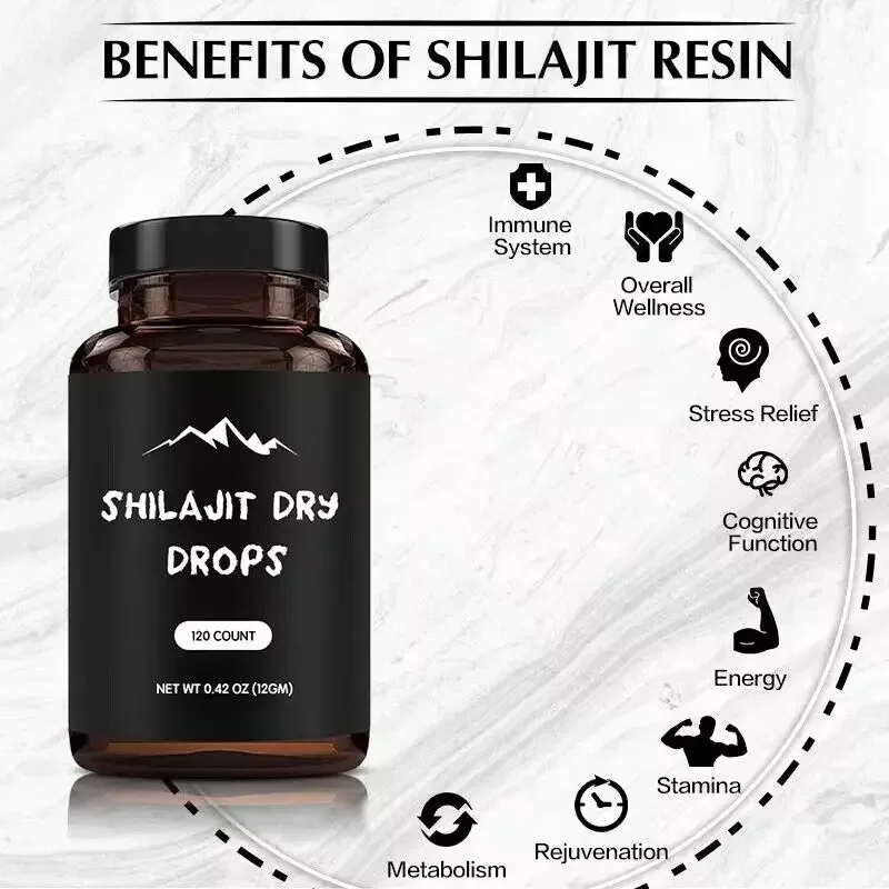 Himalayan Pure Shilajit 120 Caps Naturally Occurring Fulvic Acid