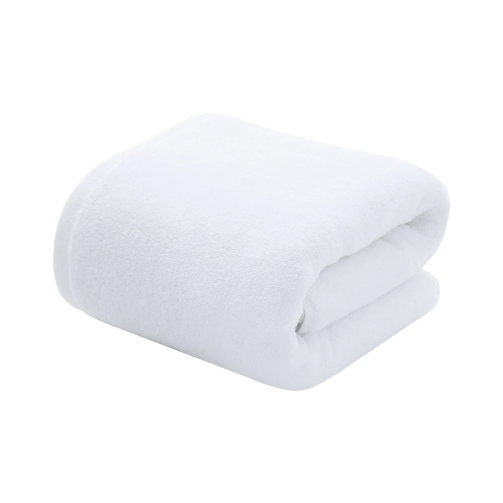 

Thickened Bath Towels 140x70cm White Cotton Absorbent Shower Towel Face Towel Soft Bathroom Washcloths Extra Large