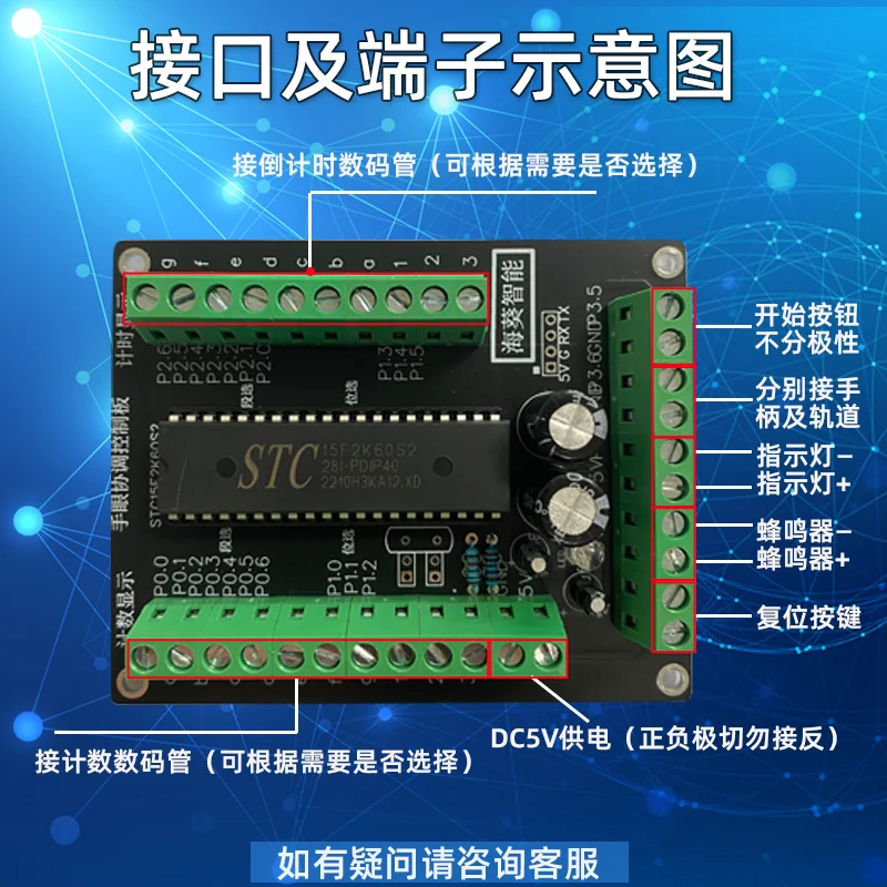 Hand Eye Coordination, Hands Cannot Shake, Live Wire Impact, Popular Science Instrument Control Mainboard