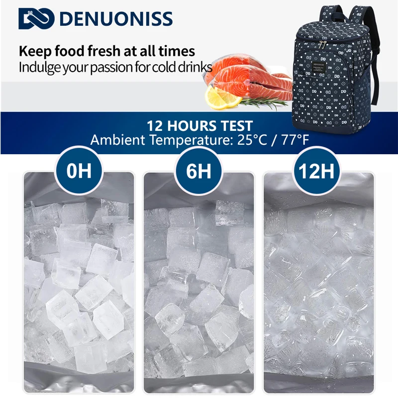 DENUONISS-mochila refrigeradora personalizada para exteriores, bolsa térmica para cerveza, a prueba de fugas, 24 latas, 100%