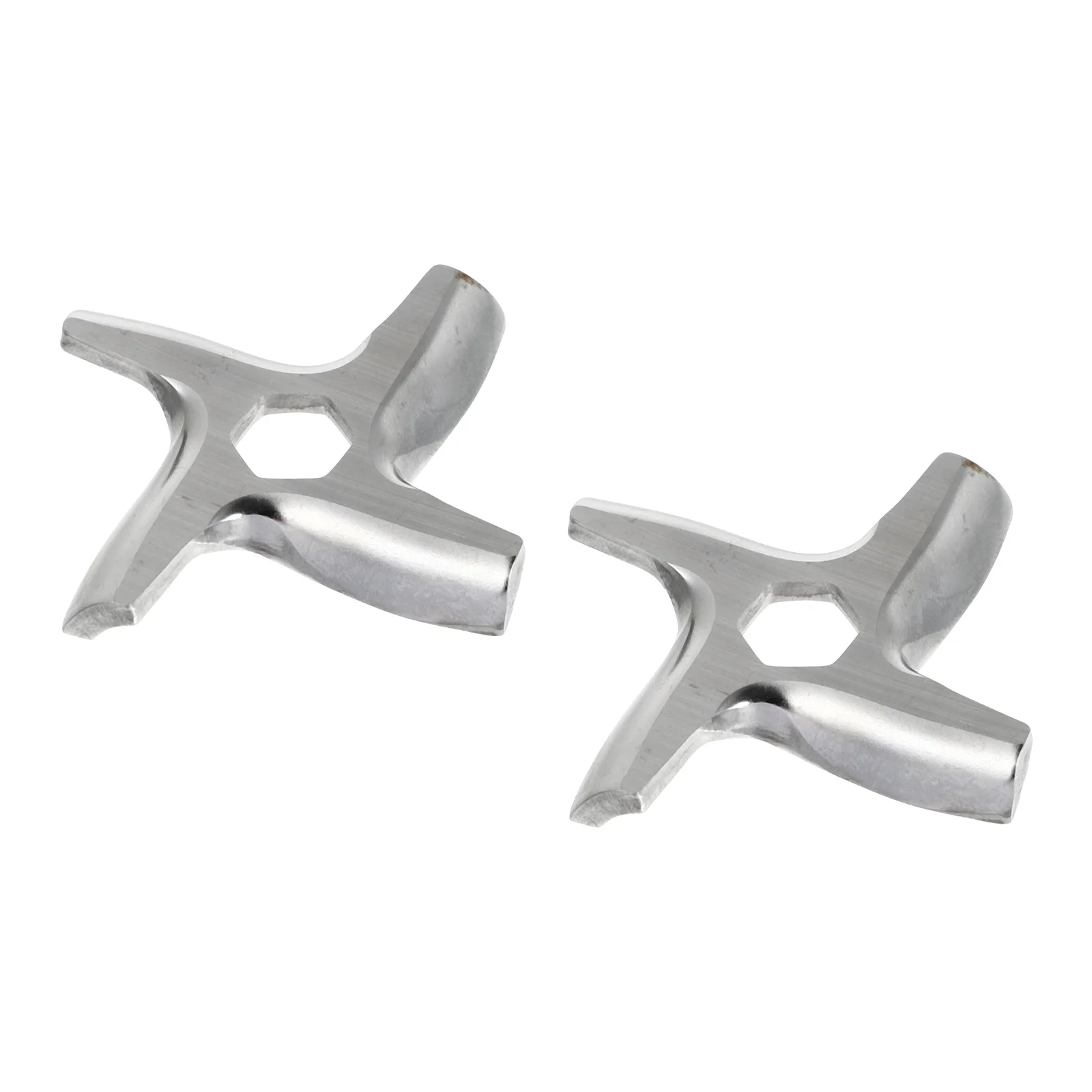 

2 Pcs Meat Grinder Blades Stainless Steel Cutting Accessories Sharp Knives Kitchen Tools Easy Clean Safe Human Body