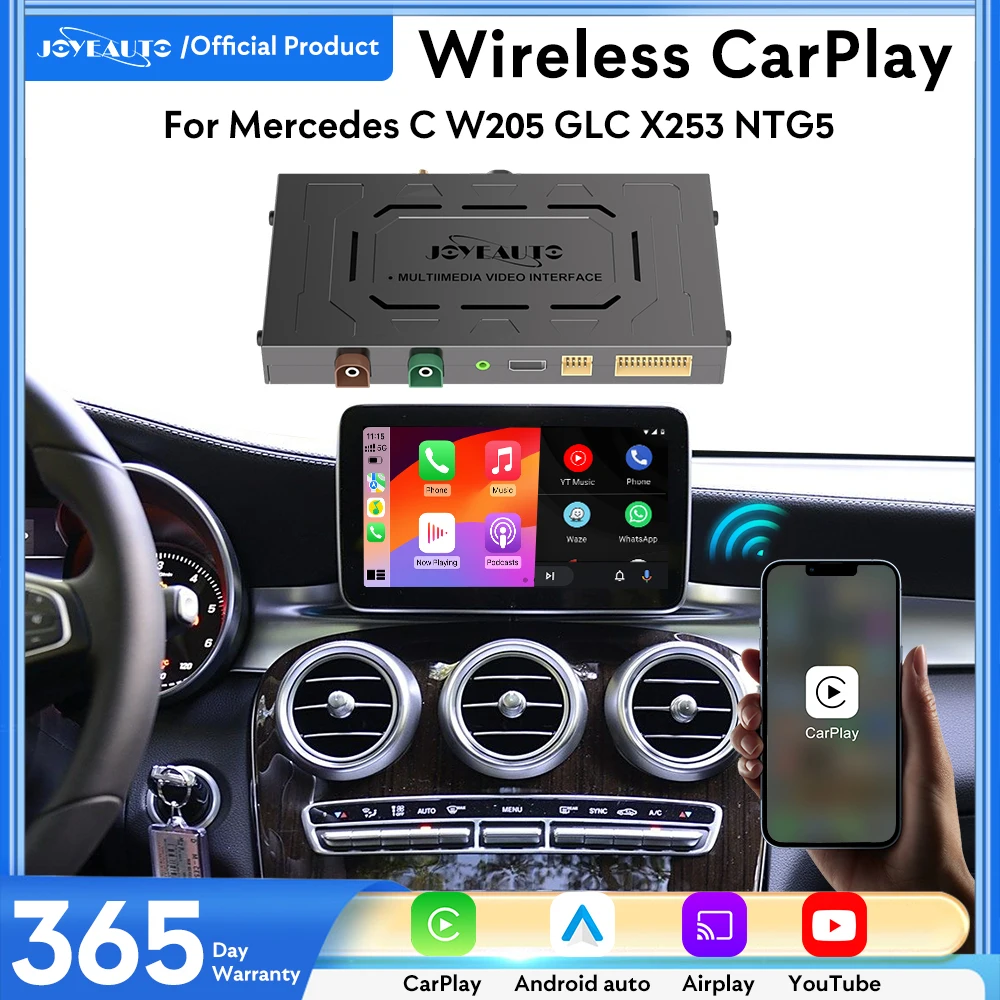 

JoyeAuto Mercedes A W176 NTG4.5/4.7 Wireless Apple Carplay and Android Auto Mirror-Link Google Play store Automatic connection