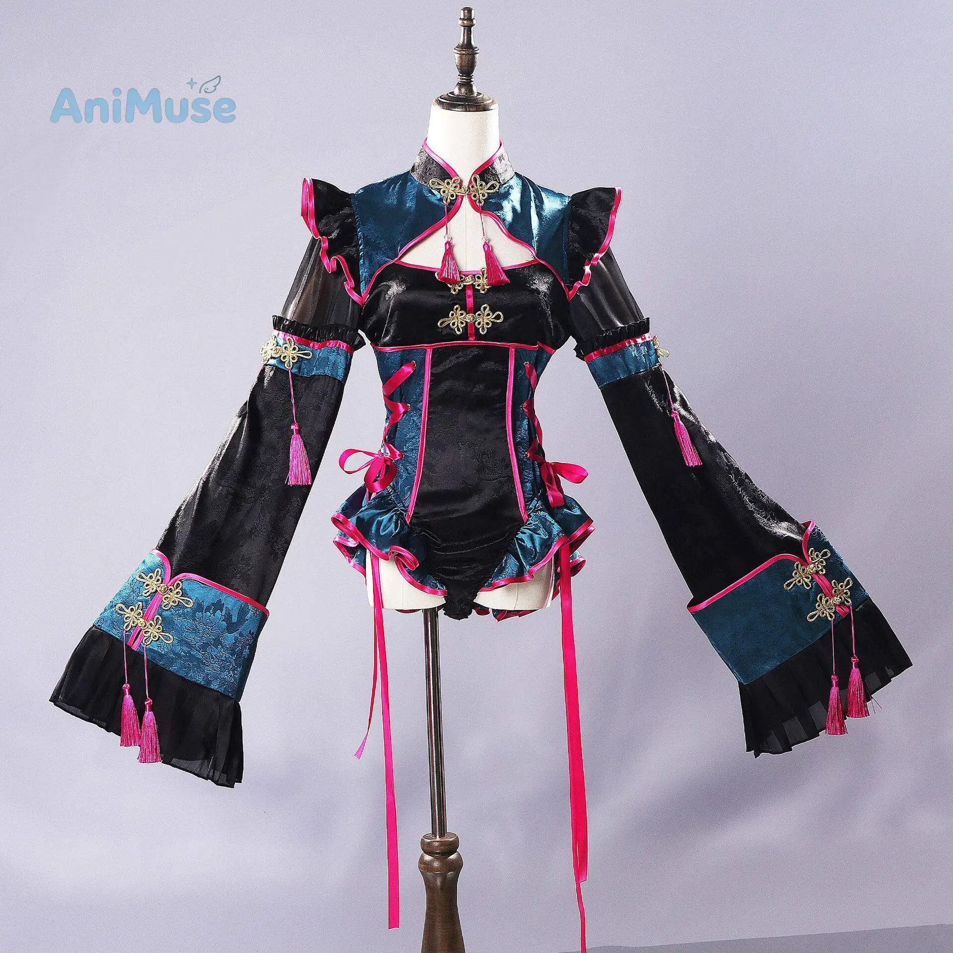 Vtuber Malymoon Little Zombie Cosplay Costume New Chinese Style Halloween Comic Con Role Play Clothes AniMuse