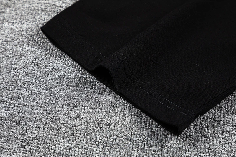 Streetwear-Mode Strass-Figuren-Grafik T-Shirt für Männer und Frauen, Übergroße Schwarze Gewaschene T-Shirts mit Schriftzug-Druck, Freizeitkleidung – Detail 8