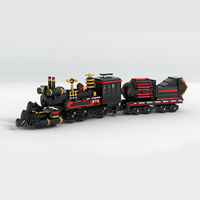 880PCS MOC Back to the Future Jules Verne Time Train model creative ideas Children Toy birthday Gift Technology christmas Blocks