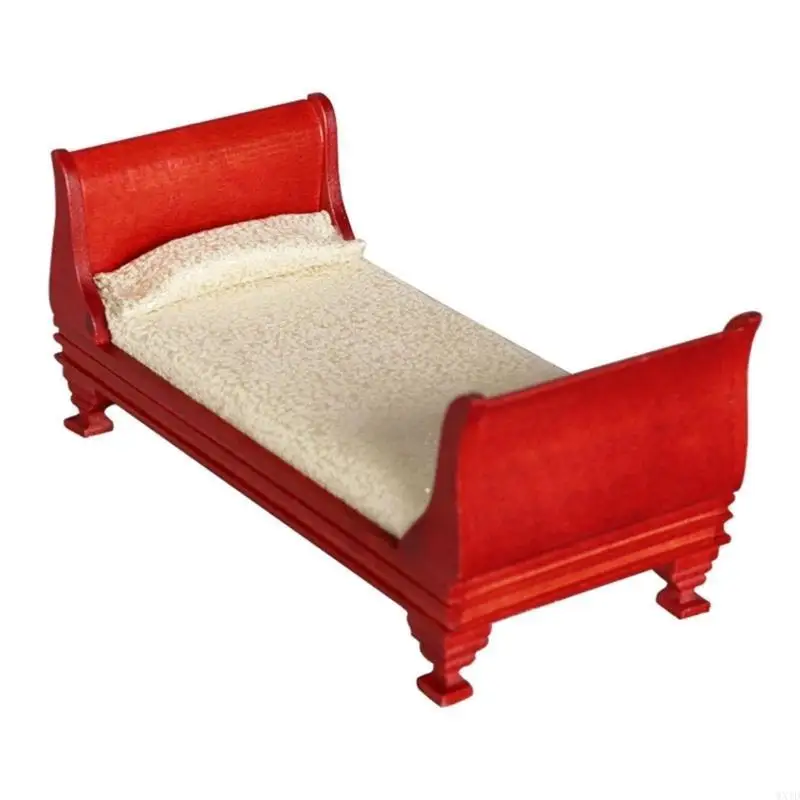 

Wxtd Victorian Dollhouses Bed 1/12 Scale Dollhouses Мебель для миниатюрного энтузиаста