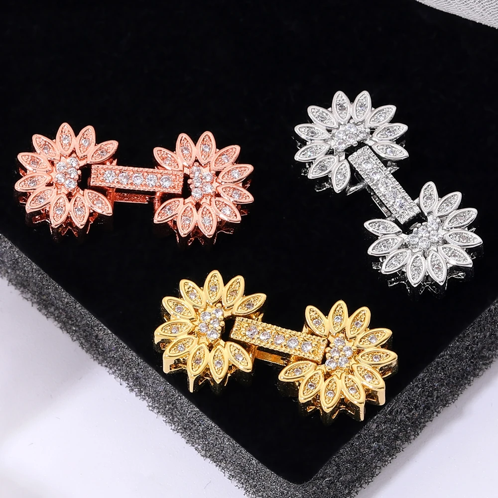 Juya DIY Cao Cấp Beadwork Trang Sức Chất Liệu Chốt Khóa Khóa Ngọc Trai Kẹp Cho Đá Tự Nhiên Ngọc Trai Vòng Tay Vòng Cổ Làm Cho