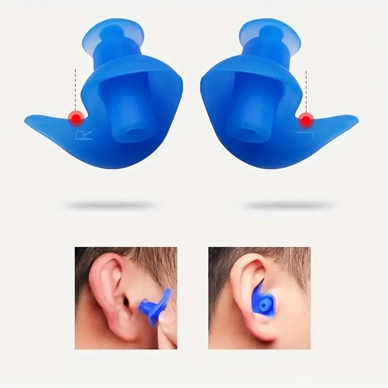 5-Pair Silicone Earplugs - Reusable Waterproof for Swimming Water Sports | Comfort Sleep Ergonomic Spiral Fit