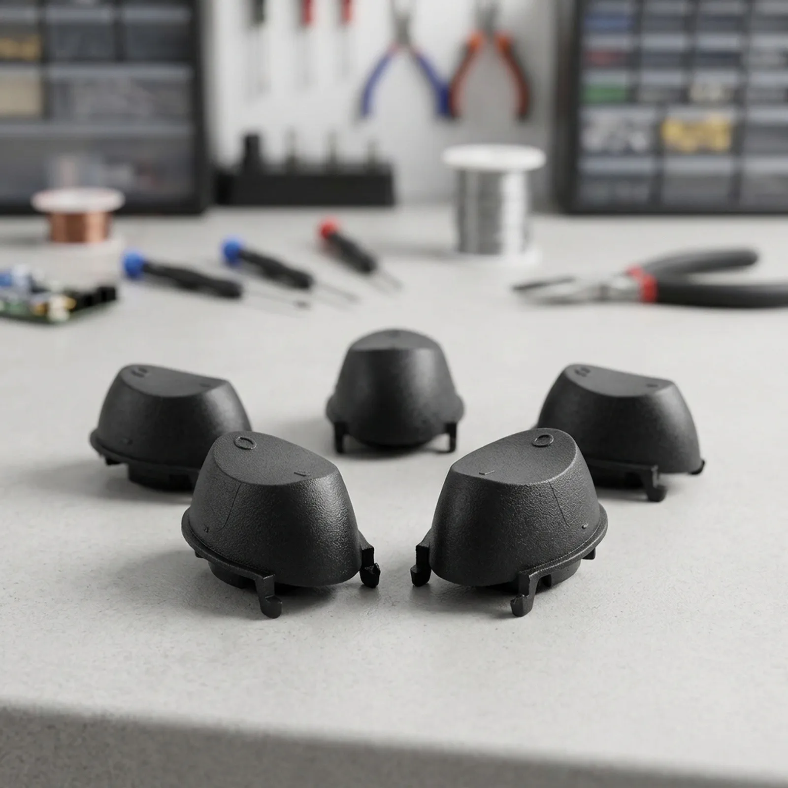 5PCS Black Plastic Steam Switch Button Cap 41MM For Electric Thermostat Temperature Control Replacement Parts Home Appliance