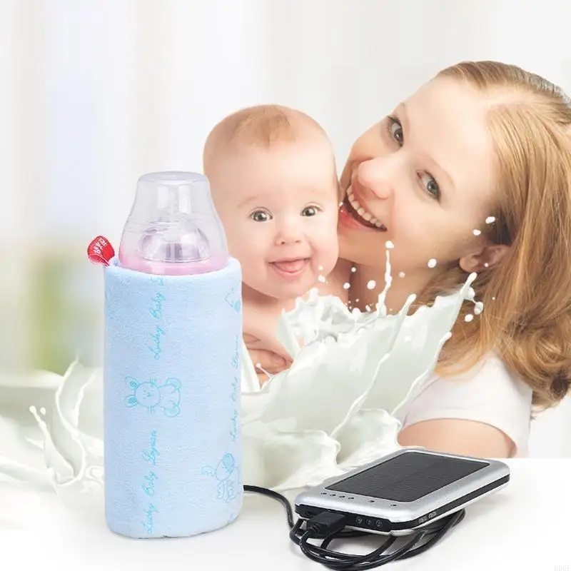 

E06F USB Travel Mug Milk Water Warmer Baby Nursing Bottle Thermostat Heater Infant Bottle Insulation Cover Storage Bag