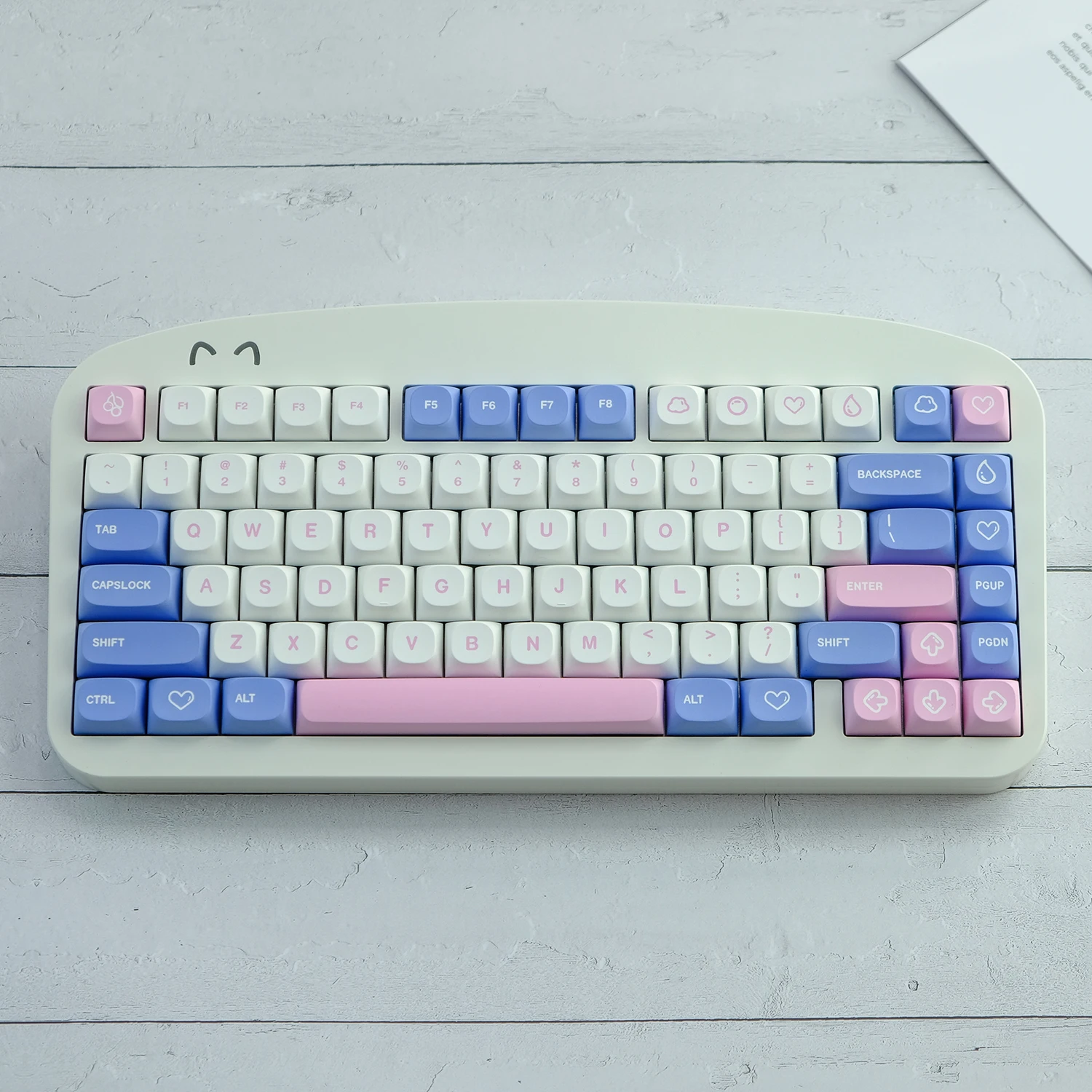 Imagem -04 - Chaves Conjunto Gmk Bolha Leite Espuma Keycaps Pbt Tintura Subbed Chave Tampões ma Perfil Keycap com 1.75u 2u Shift para Teclados Personalizados 141