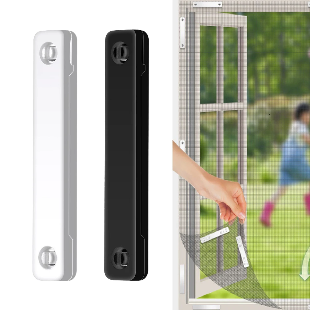 8Pcs/12Pcs Magnetic Window Screen Clip Mosquitoe Screen Protection No Punching Strong Fixation Windows Mounting Buckle