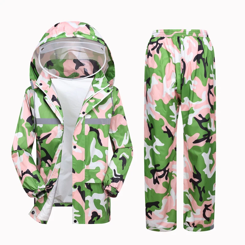 Fashion Hooded Raincoats Jacket Suit Camouflage Sport Hiking Fashion Cycling Raincoats Impermeable Capa Chuva Rain Gear