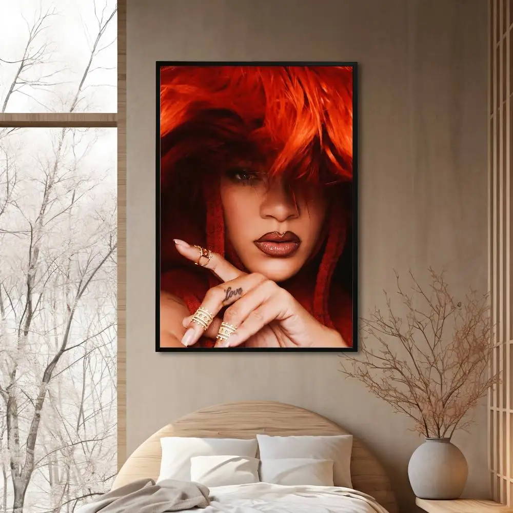 Hot Singer R-Rihannas-S Poster HD Art Sticky Wall Waterproof Home Living Room Bedroom Bar Aesthetic Decoration