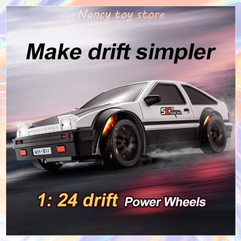 1:24 2.4g 4wd Dual Mode High Speed Drift Rc Car With Led Light Toy Charging Electric Vehicle Racing Children Toy Gift Collection