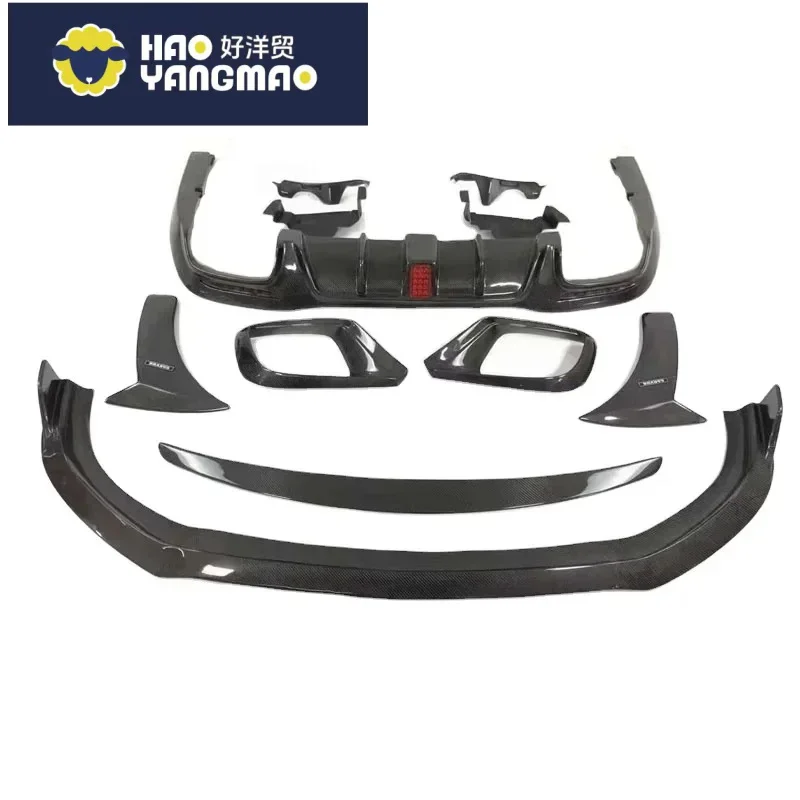 Suitable for Top-Grade FORBenz S-Class W222 S63 S65 Carbon Fiber Type B Body Kit Rear Diffuser Exhaust Pipe Front Lip Front Vent