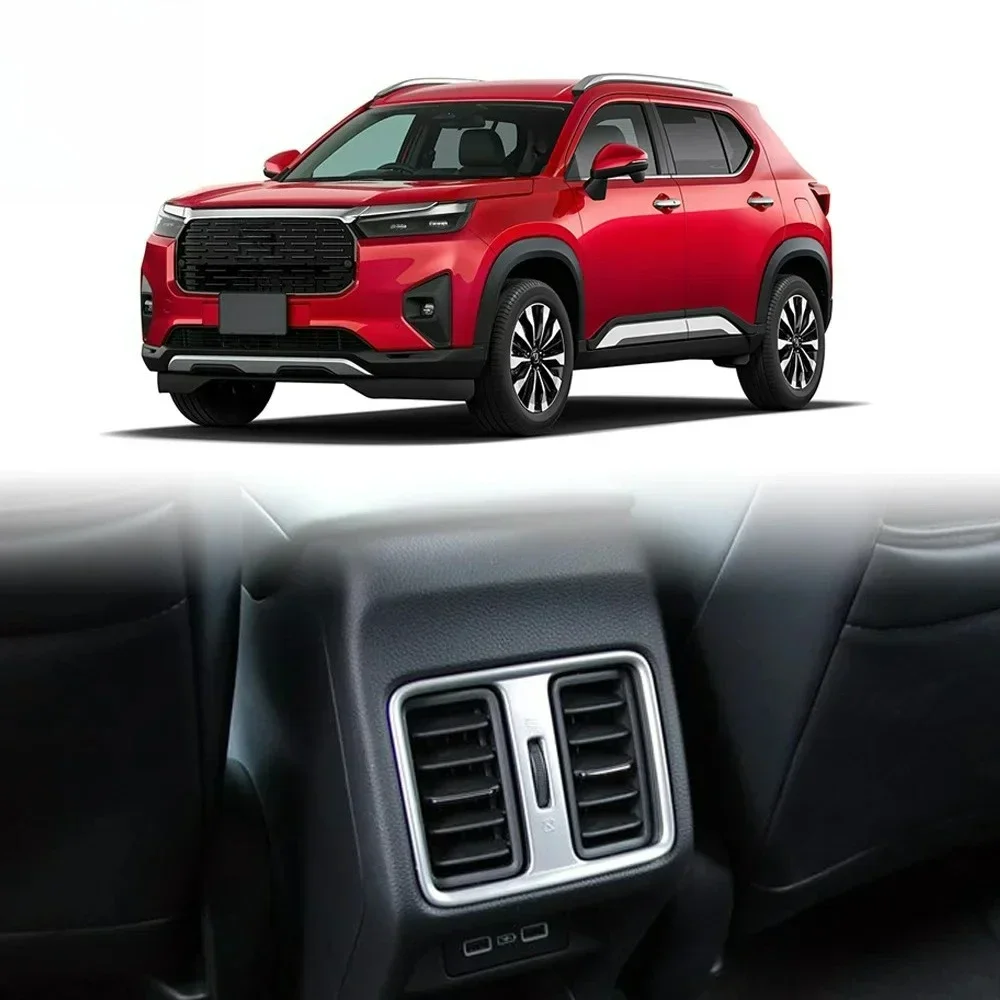 For Honda WR-V WRV 2024 2025 Interior Accessories Car Rear Air Conditioning Vent Outlet Decoration Frame Cover Trim Sticker