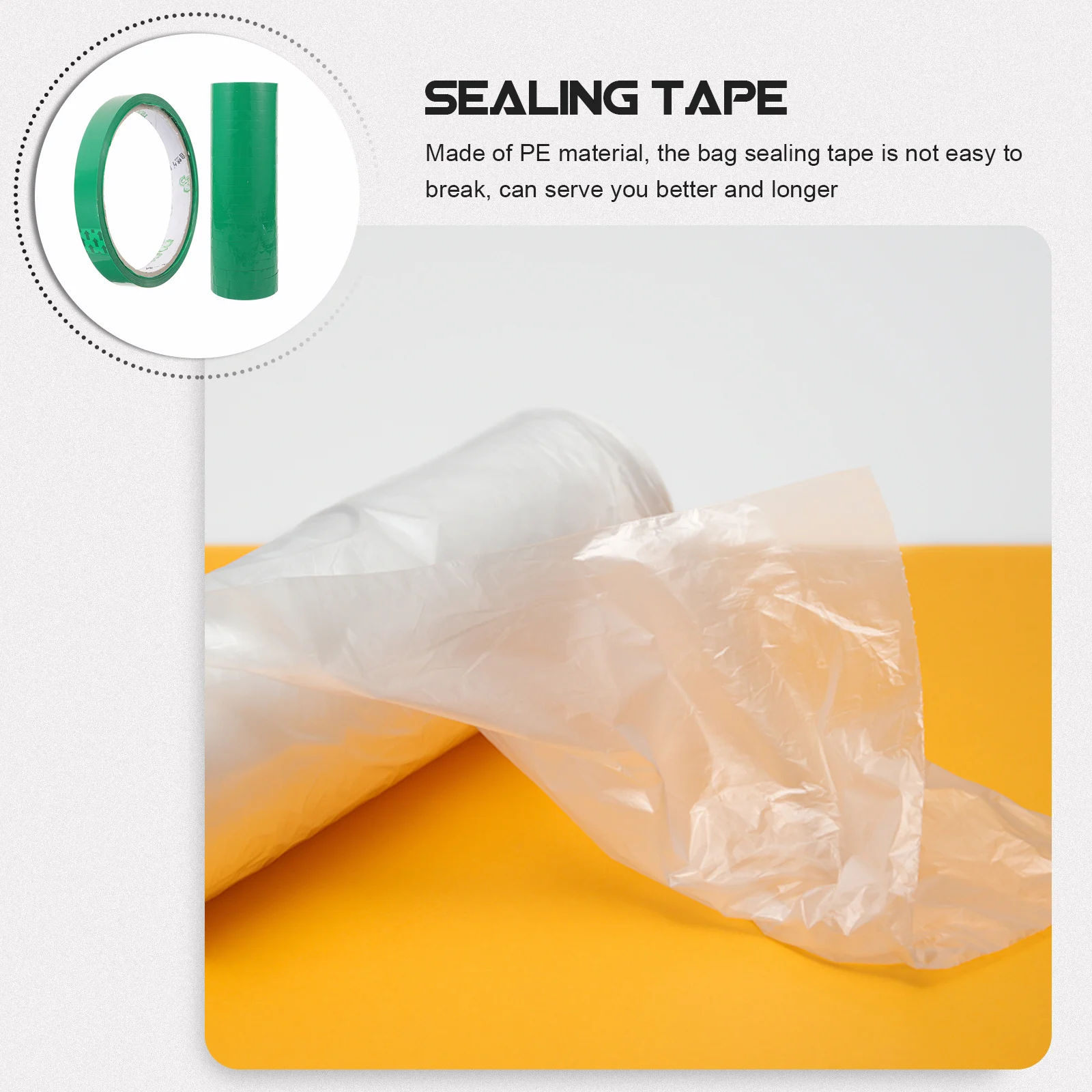 24 لفات من أشرطة عزل الأكياس، عبوات شريط تغليف شفافة للخضروات والفواكه والأجزاء الصناعية والصحف وترتيبات الزهور