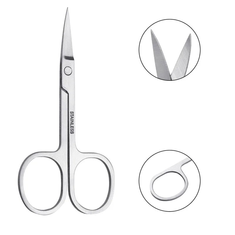 Y1UF 1Pc Cuticle Cutter Stainless Steel Dead Skin Remover Pedicure Scissors Tool