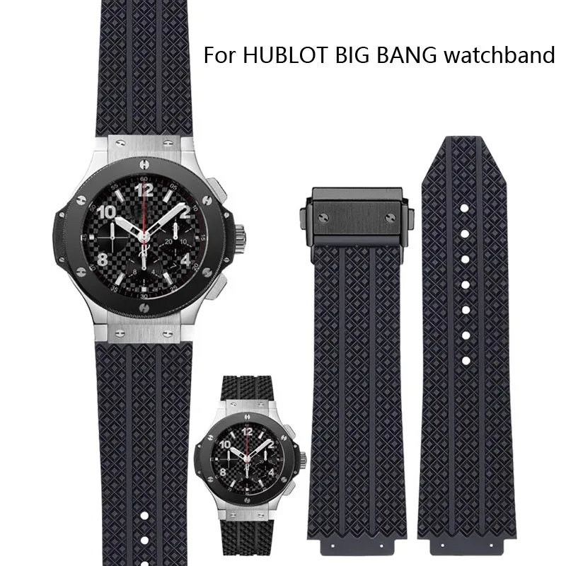 Uhrenarmbänder Für HUBLOT BIG BANG Silikon 26mm * 19mm 24mm * 17mm Wasserdicht Männer armband Kette Uhr Gummi Uhr Armband Kette