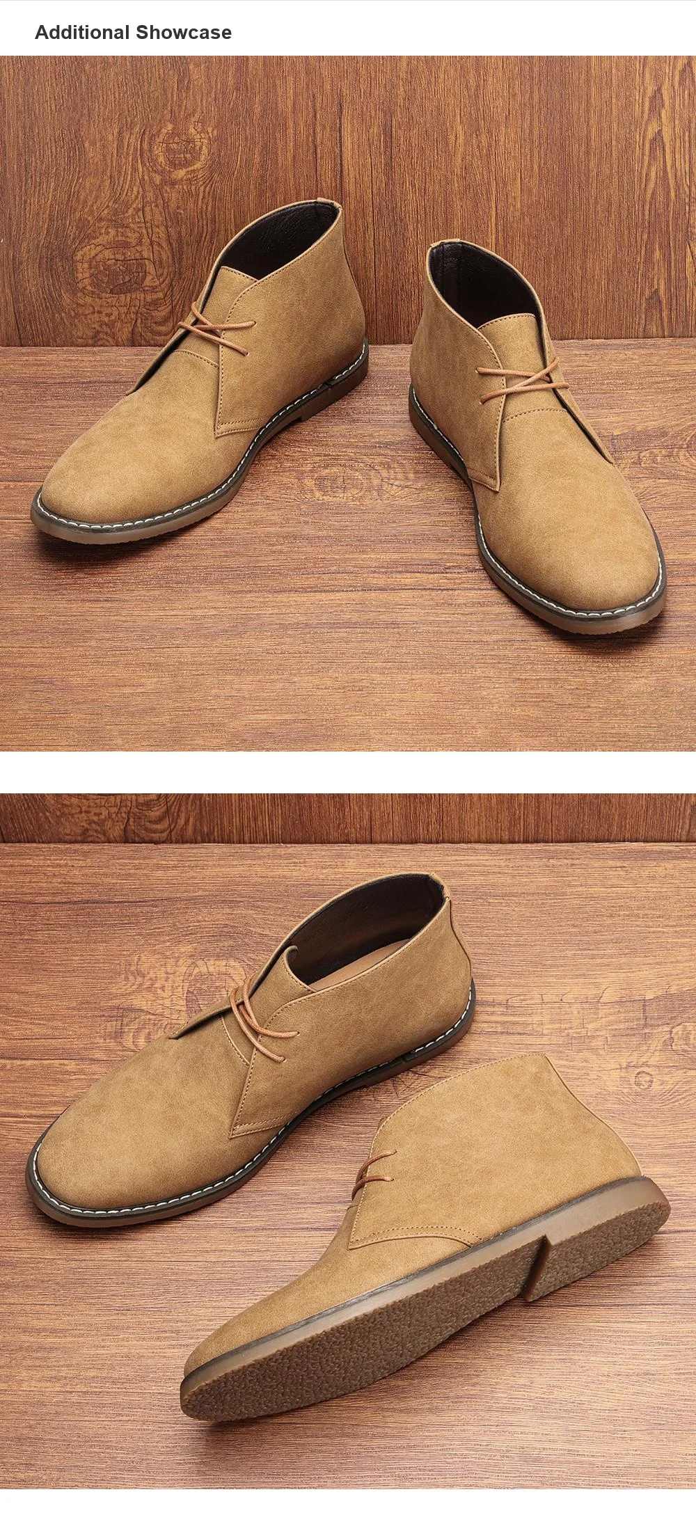 Herrenstiefel Retro Marke 2026 Lässige Bequeme Modische Wüstenstiefel für Männer # KD563 – Detail 6