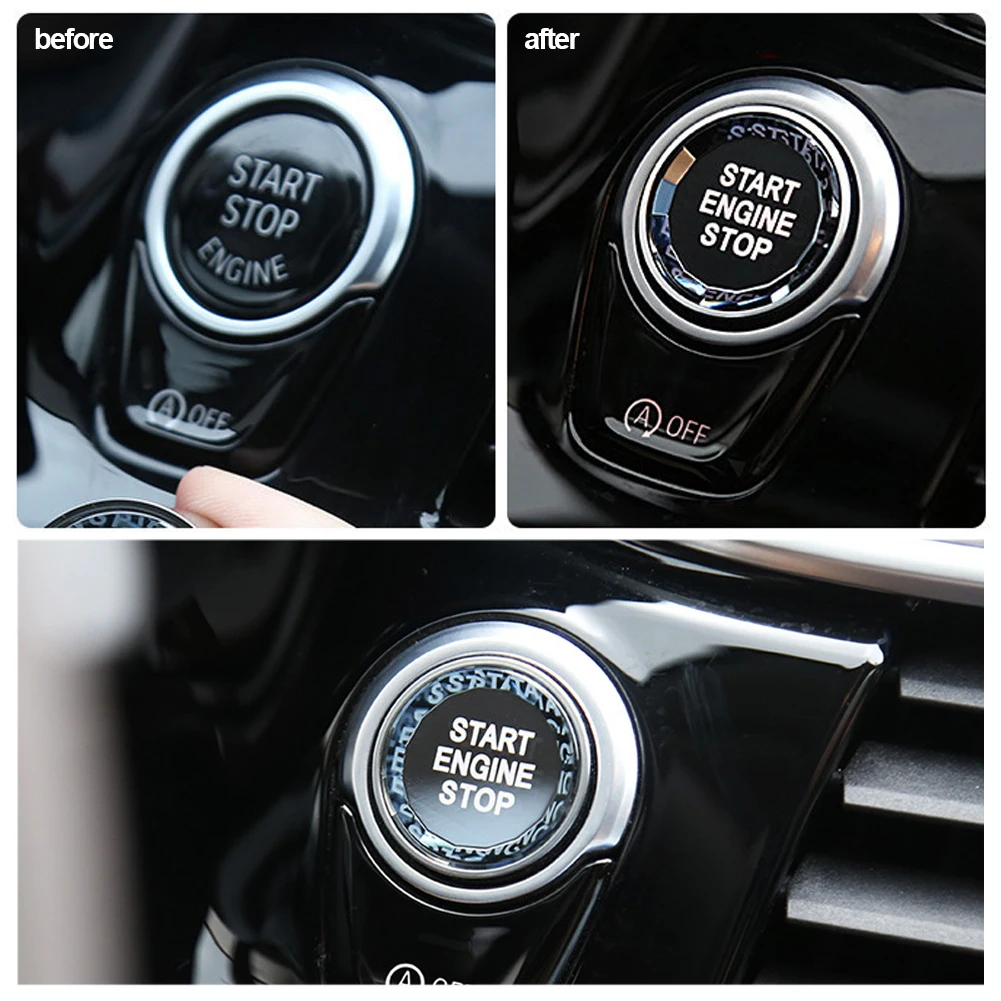 Car Styling ENGINE START STOP Switch Button Sticker For BMW 1 2 3 4 5 6 7 Series F20 F21 F22 F23 F30 F34 F10 F18 F12 F07 F01 F02