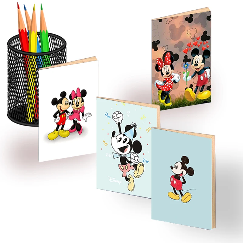 caderno dos desenhos animados mickey mouse minnie amor nota livro disney anime figuras graffiti diario diario presentes festa de aniversario criancas brinquedo a6 01