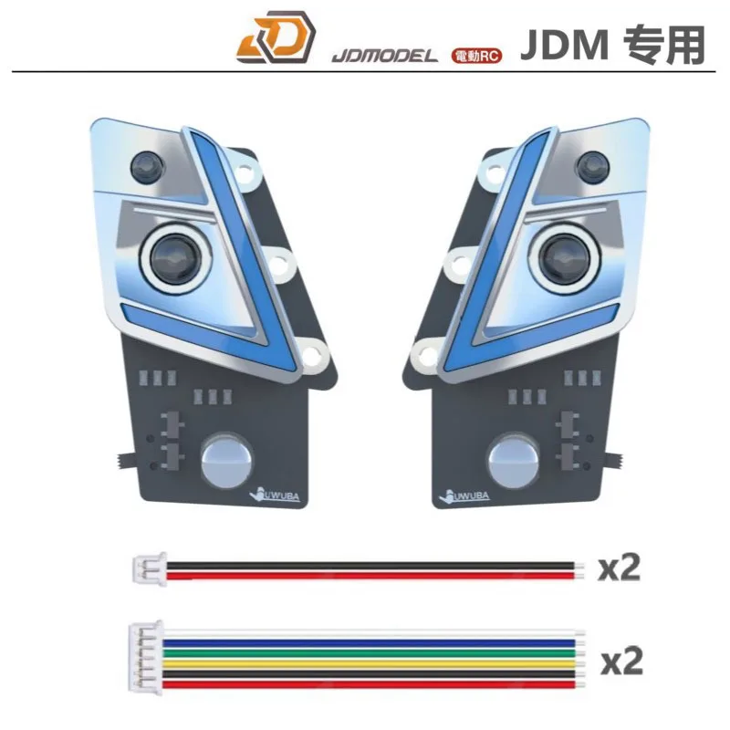LED محاكاة المصباح الأمامي ل 1/14 Tamiya RC شاحنة قلابة فولفو FMX JDMODEL DIY