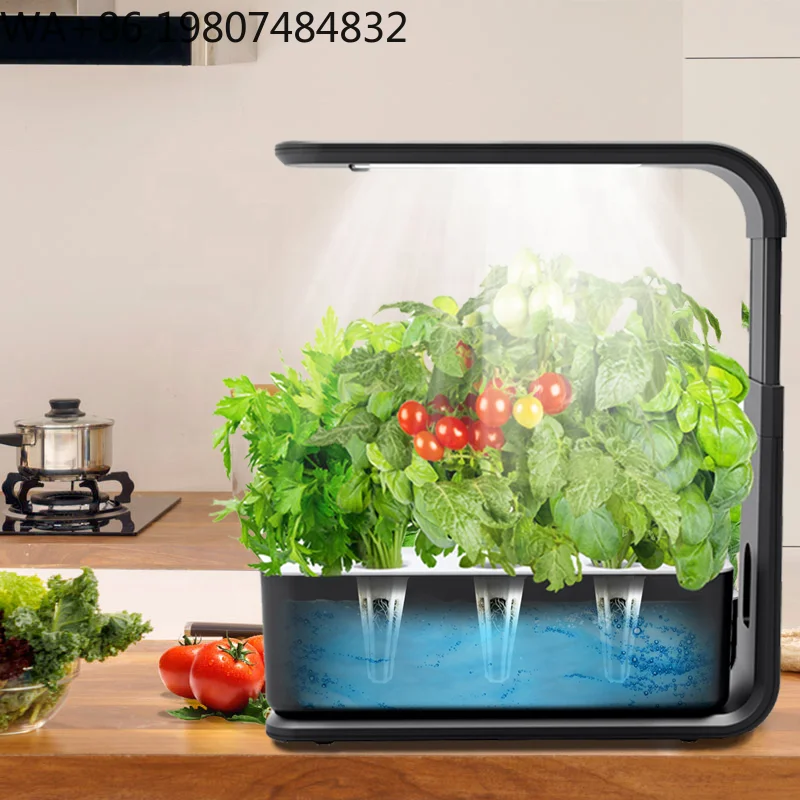 Desktop Mini Hydroponic Grow Kit Full Spectrum LED Timing Grow Light Automatic Water Circulation Soilless Gear For Microgreens
