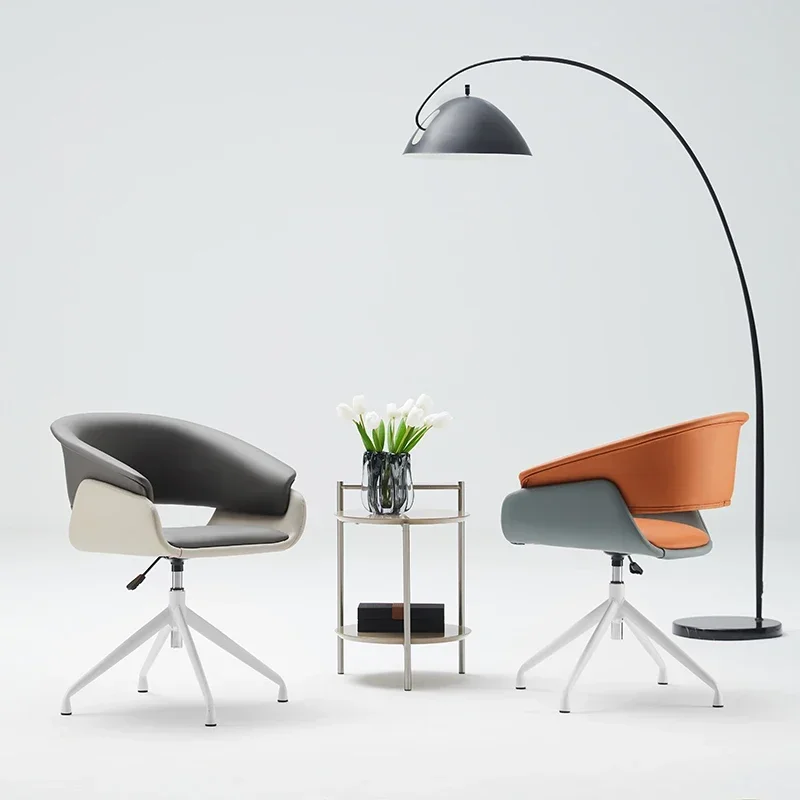 

Modern Office Chair with Adjustable Height-Ergonomic Design, Swivel Base for Home & Office, Nappa Leather, Support Customization