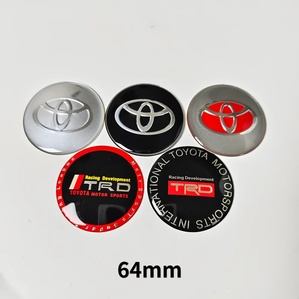 Car styling 56mm 64mm Car Tyre Wheel Center Hub Cap Badge sticker For Toyota C-hr Prado Rav4 Yaris Hilux Prius Corolla Camry