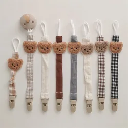 Chains for Baby Pacifiers Clips Rope Pacifier Baby Sucking Stitch Pacifier Clip Fabric Babies Newborn Accessories Nipple Holder