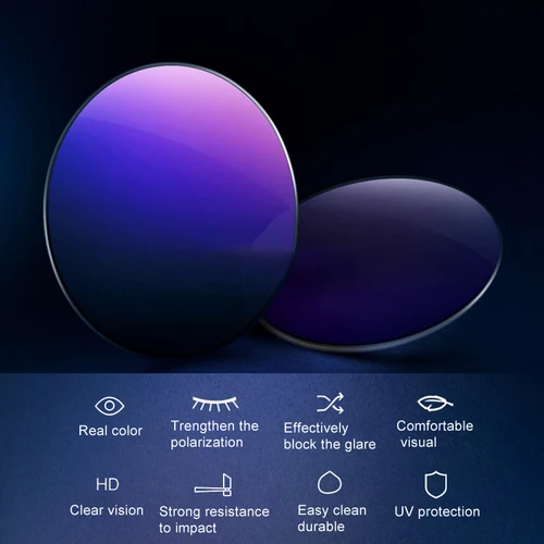 Imagen 2 del producto ZENOTTC-Espejo polarizado de colores, lentes polarizadas con prescripción óptica Multifocal progresiva, 1,56/1,61/1,67
