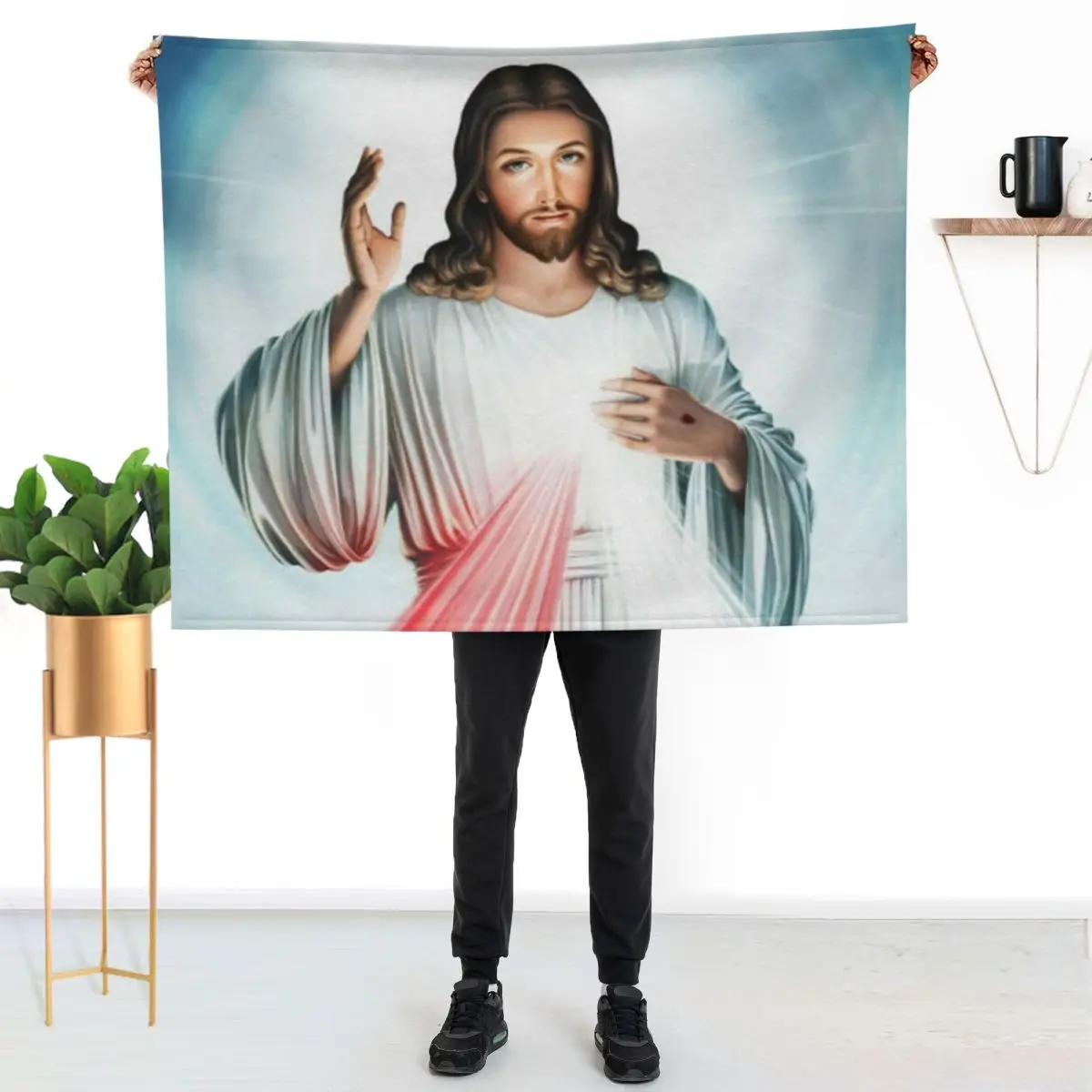 The Divine Mercy, Jesus I trust in You, Saint Faustina, Divine Mercy Throw Blanket Cute Kid'S Designers Blankets