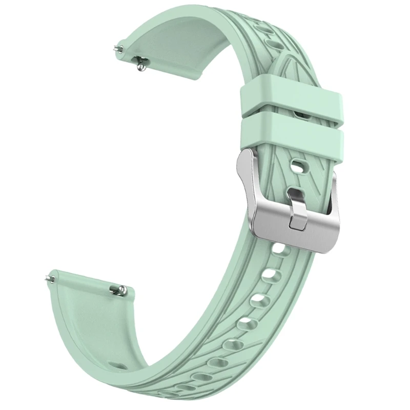 Flexible Silicone 18mm Watch Band Belt Stylish Patterned Wrist Strap Unisex Wristband Water Resistant for GT4 Smartwatch