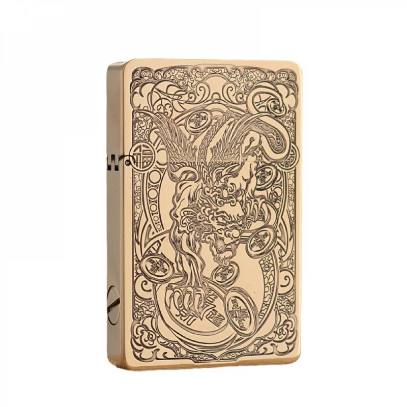 

Zorro Kerosene Lighter Women's Cigars Pure Copper Carving Gifts for Men Limited Edition Luxury Toys Electric Lighters Vintage