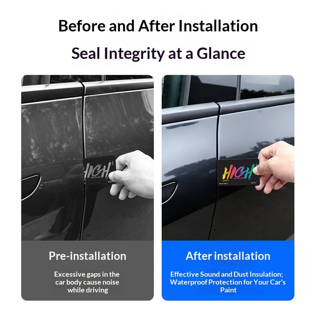 For Model Y Juniper Model YL Model Y 2019-2024 Rubber Car Door Sealing Strip B C-Pillar Trunk Soundproof Waterproof Seal Strip