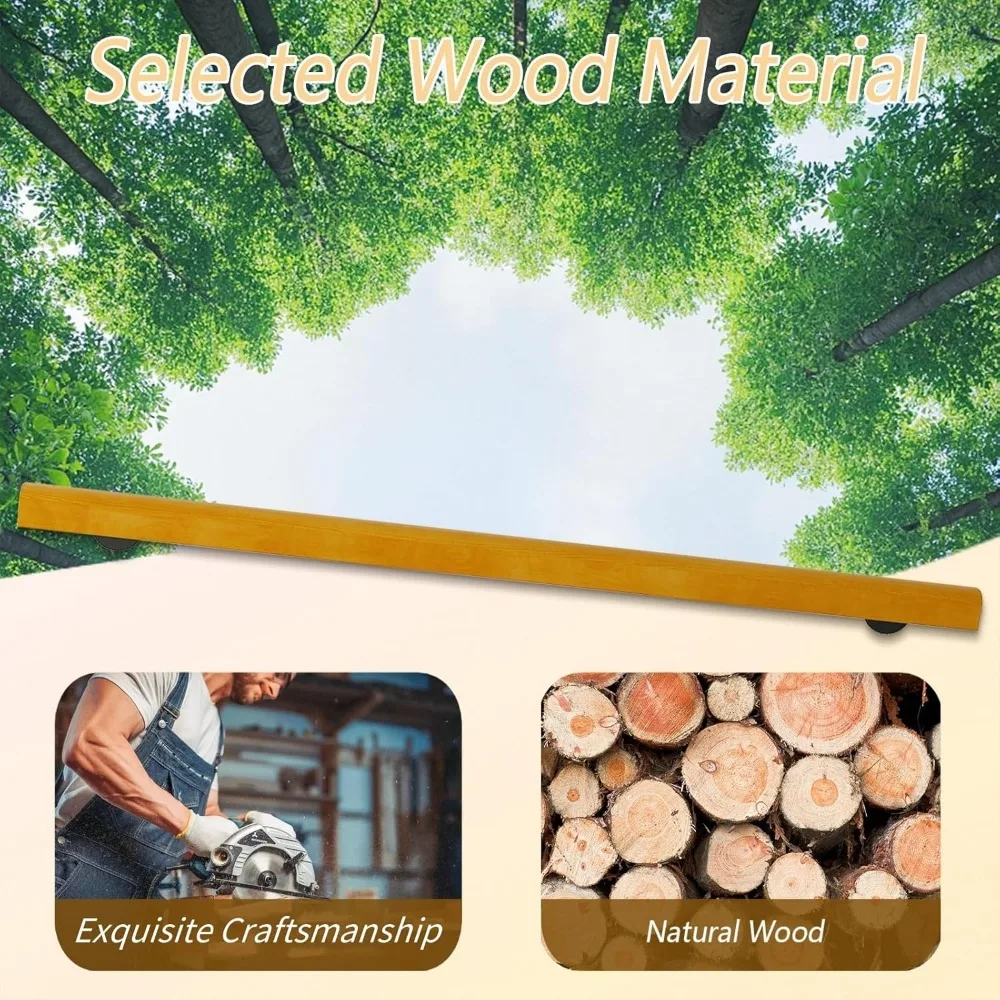 Ringhiera per scale interna in legno da 6 piedi, corrimano a parete per scale, ringhiera di sicurezza antiscivolo per giardino domestico