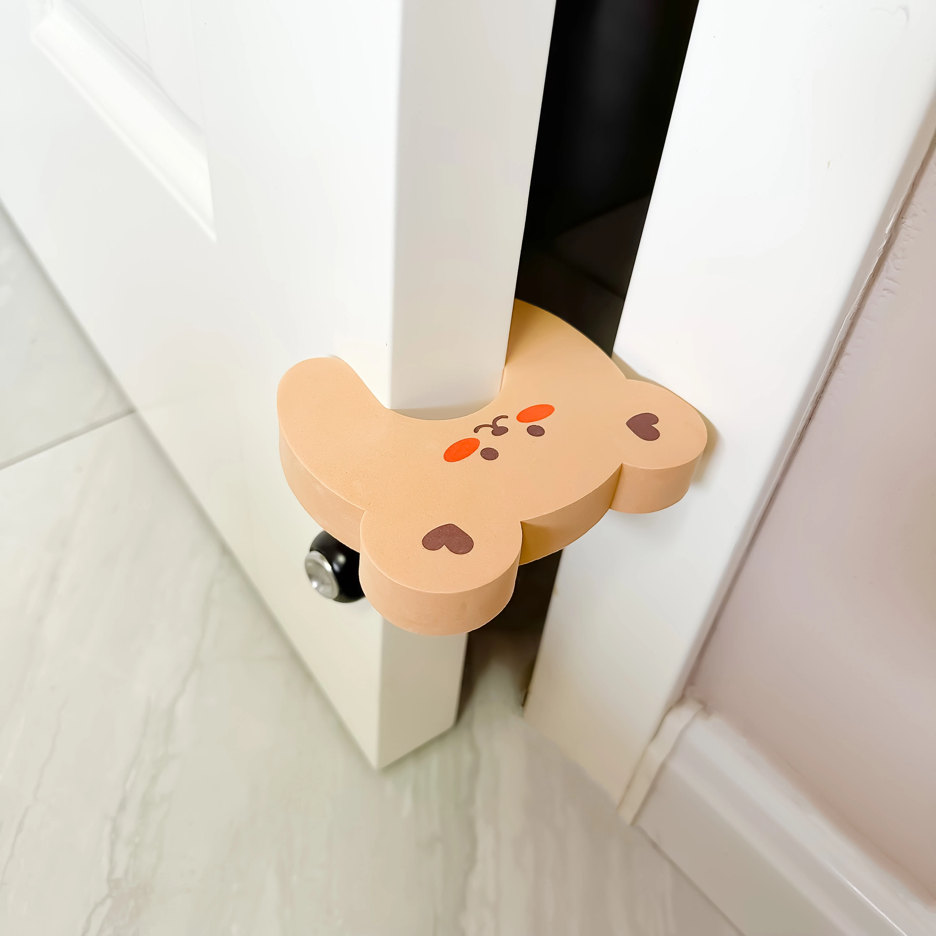 Protector de dedos de seguridad para niños con dibujos animados, cerradura de succión de puerta de espuma, protección para bebés, Clip de puerta de seguridad que evita que la puerta de golpes