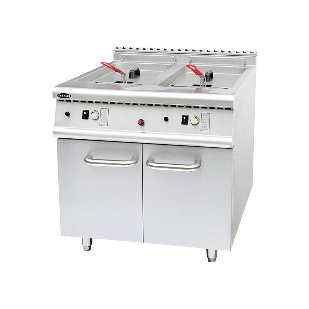 

Фритюрница коммерческая для кухни, комбинированная, из нержавеющей стали, с двумя баками, газовая, с тумбой