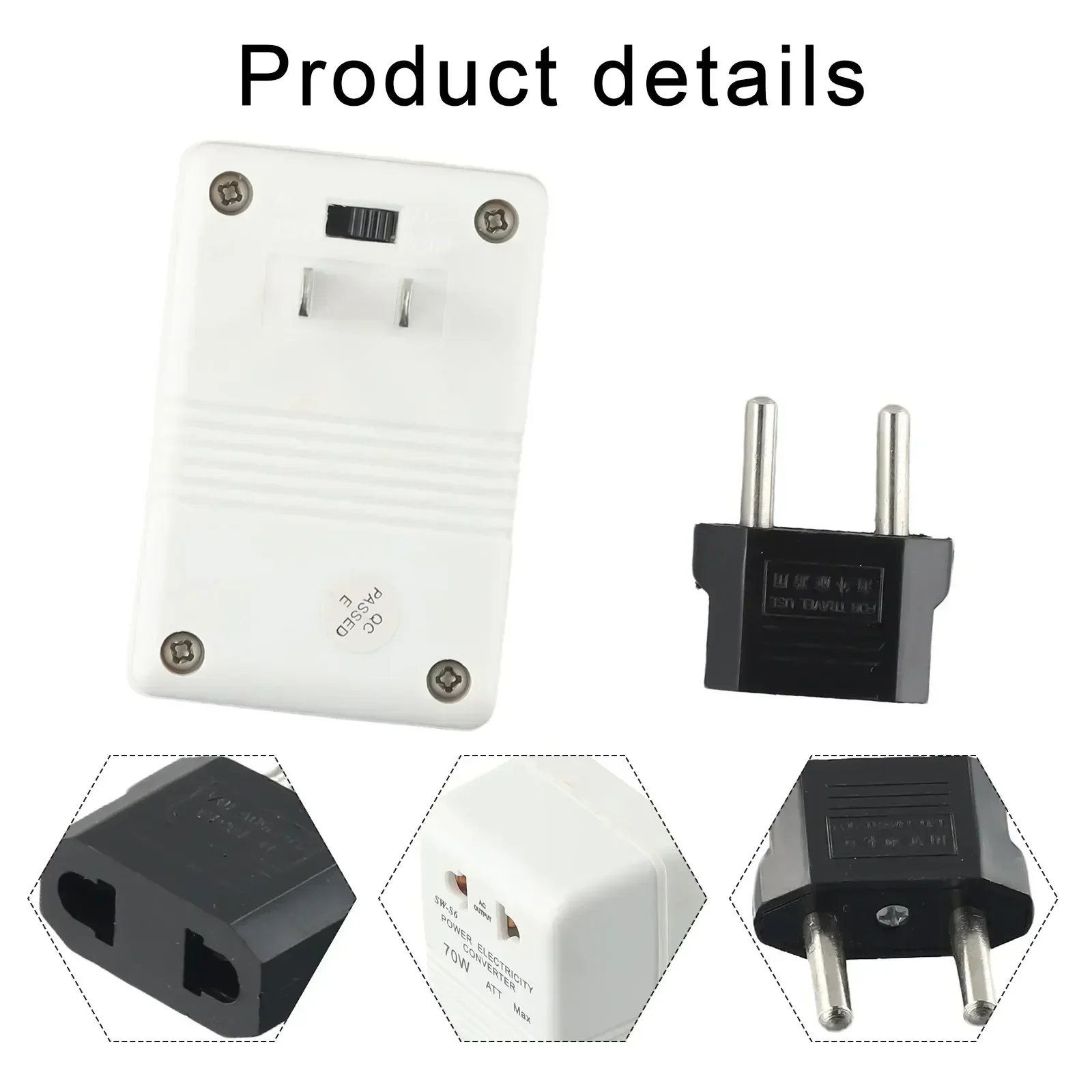 

Converter Transforme Voltage Electrical Equipment (2.9 X 1.9 X 1.57)" 1 PC 110V/120V To 220V/240V Travel Nice