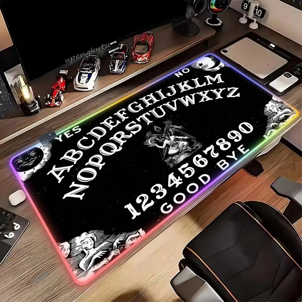 

Gothic Ouija Mouse Pad anime character luminous mouse pad super large RGB office game competitive keyboard pad